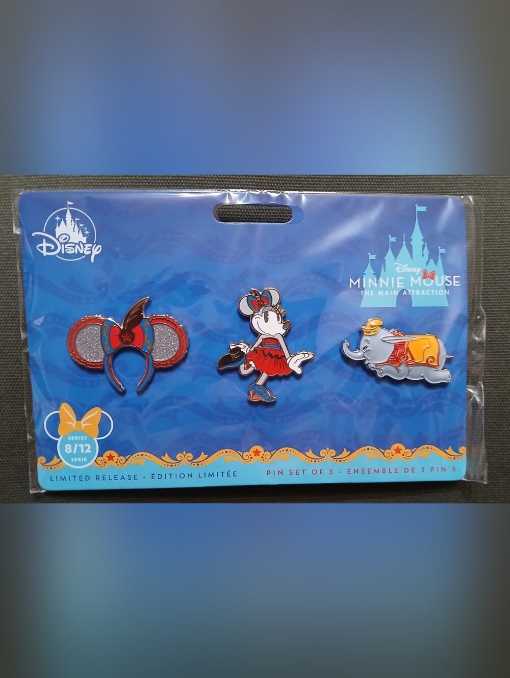 Dumbo's Circus Minnie Mouse the Main Attraction 3 Pin Set Disney New Series 8/12